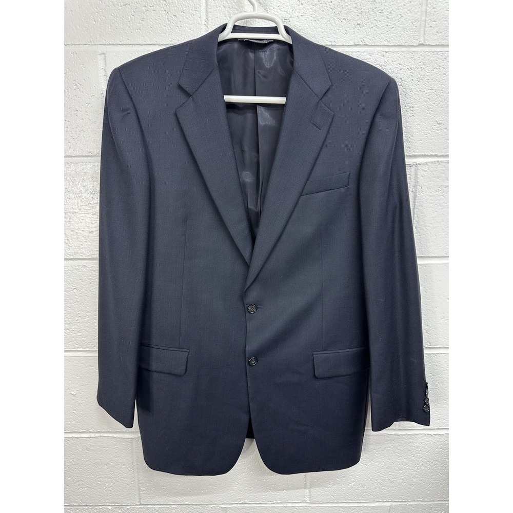 Gieves & Hawkes‎ Navy Blue 100% Wool 2 Button Suit Coat Blazer / Men's 42L